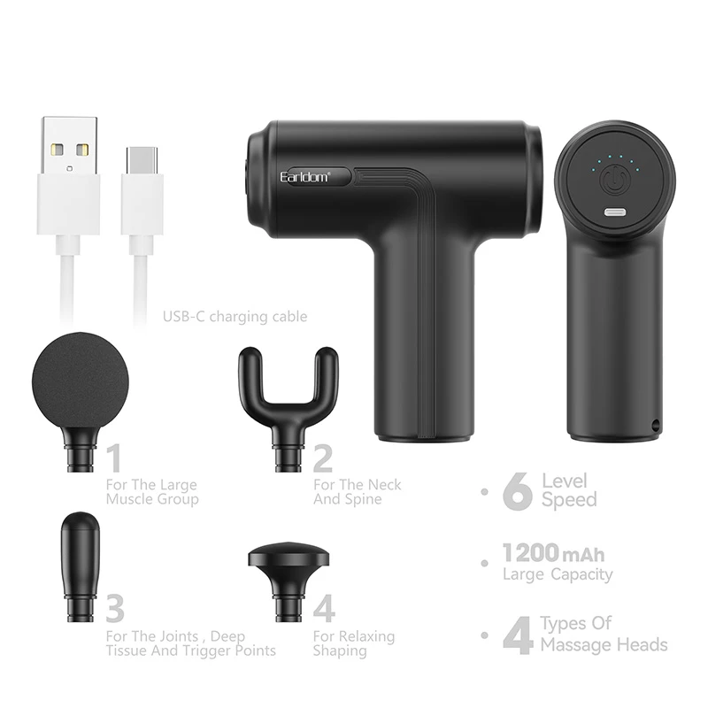 ماساژور تفنگی شارژی ارلدام مدل Earldom ET-V6