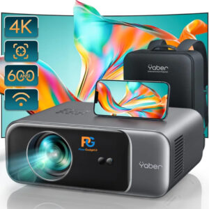 ویدیو پروژکتور Yaber Pro V9 – سینمای خانگی 1080p با فوکوس خودکار، Keystone خودکار، ساپورت 4K