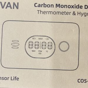 هشداردهنده مونوکسیدکربن CPVAN مدل COS-X3 Plus با دماسنج و رطوبت‌سنج